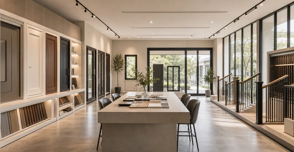 Gajune custom building material showroom and supply-chain workspace